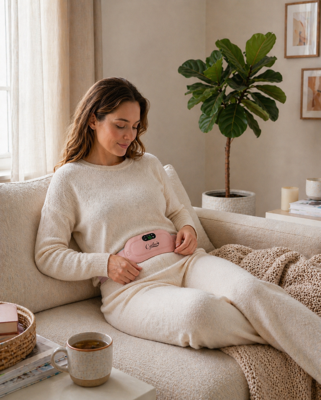 Cyclia – Ceinture Chauffante Menstruelle Sans Fil